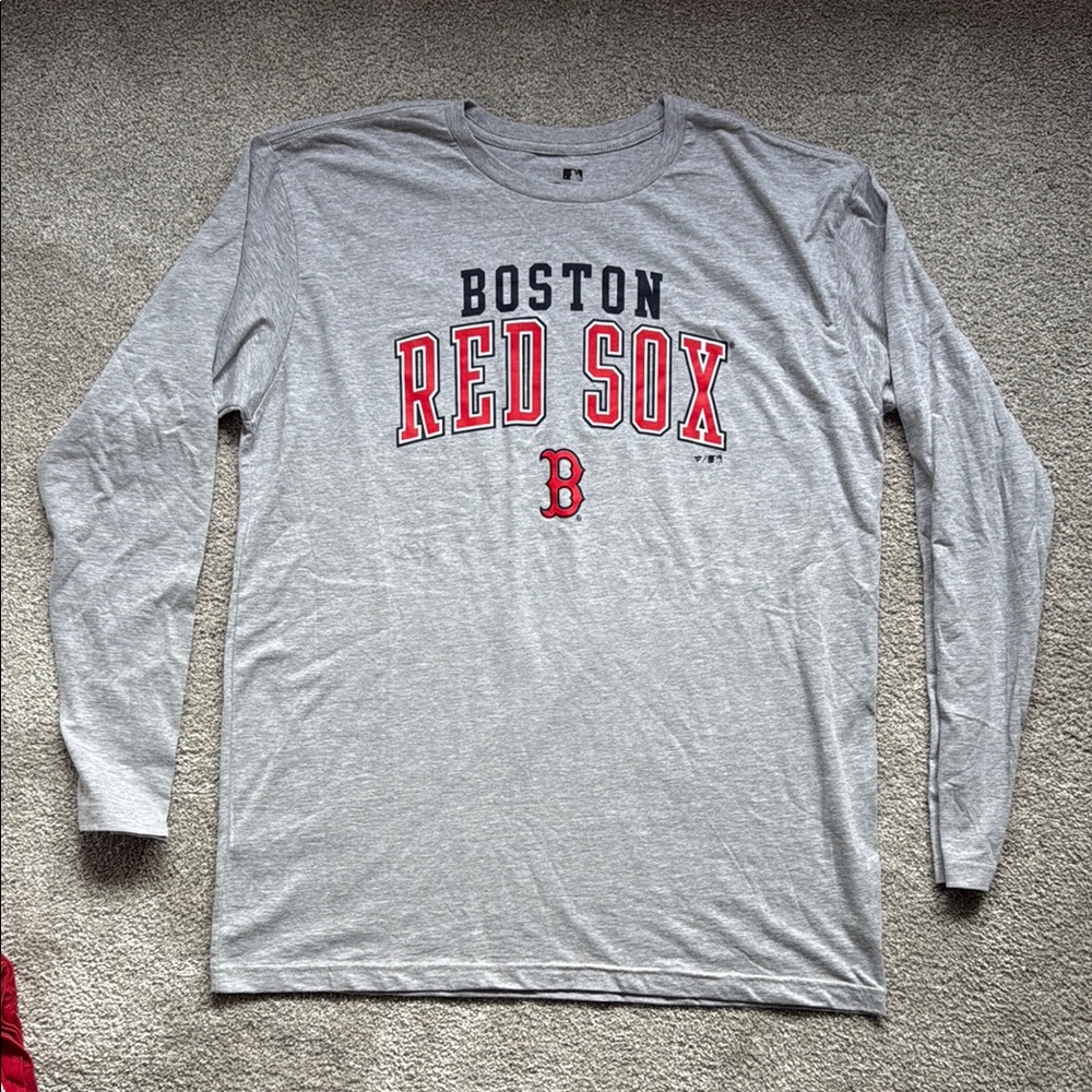 Fanatics Boston Red Sox Gray Long Sleeve Tee